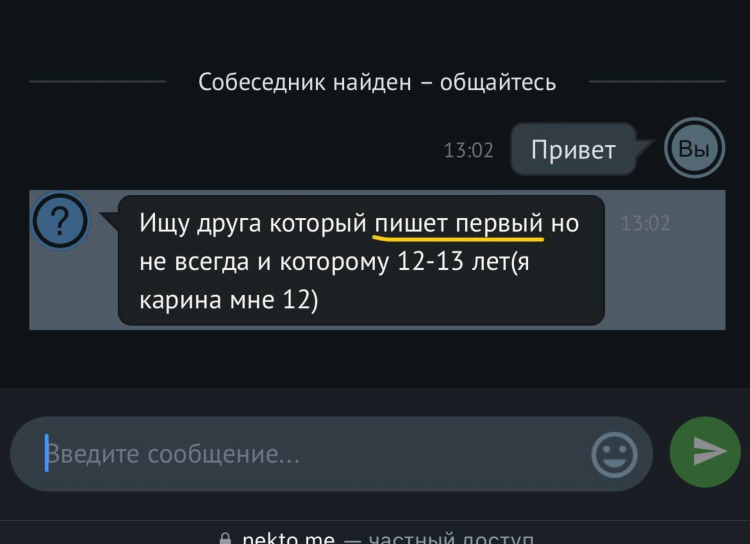 Чат онлайн некто ми